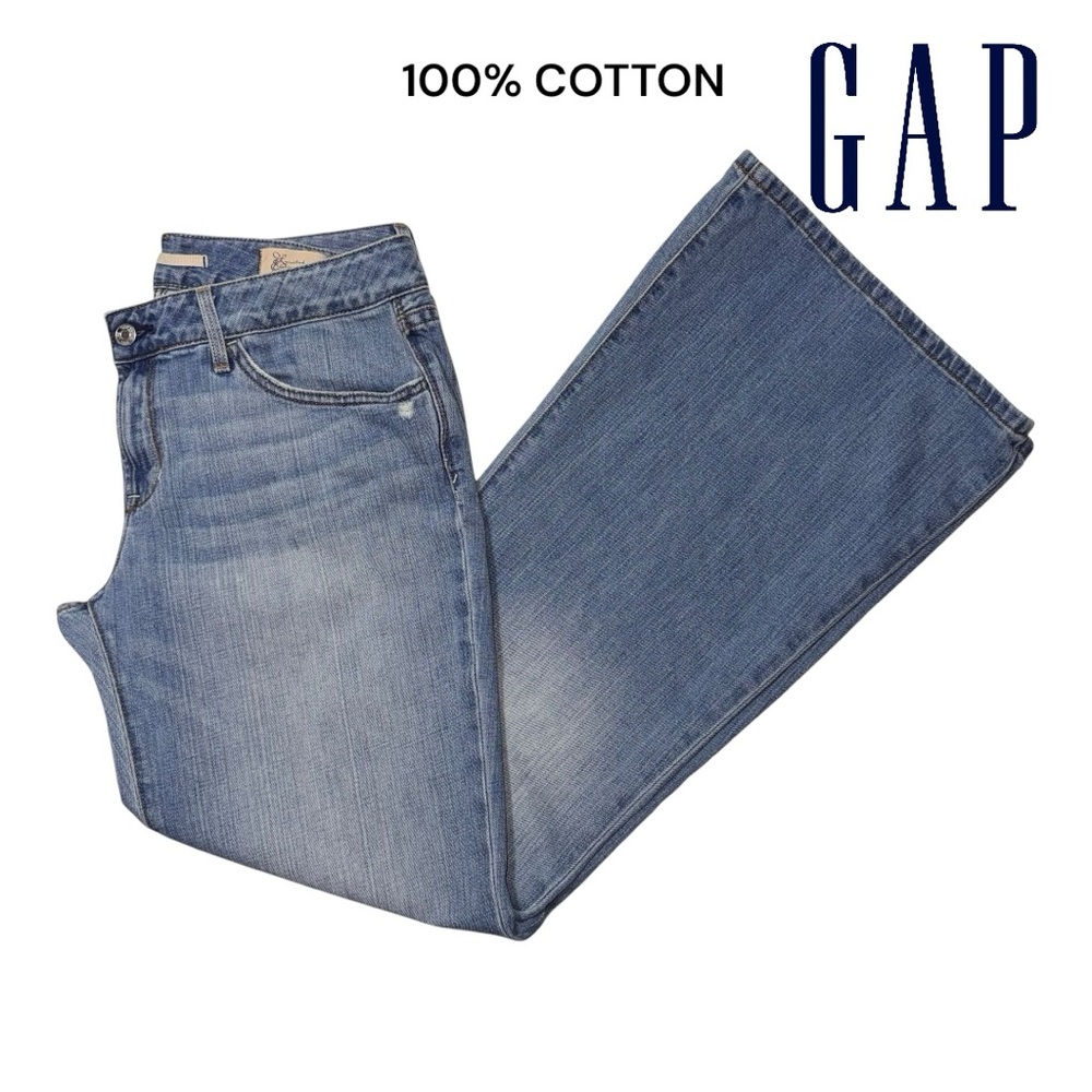 GAP Women's Vintage Low Rise 100% Cotton Flare Jeans, Size 12 - Picture 1 of 12